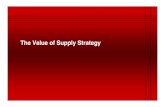 The Value of Supply Strategy