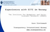Experiences with EITI in Norway