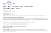 Acute Ischemic Stroke Management