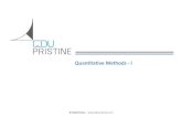 Quantitative Methods - I