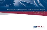 Explanation of Transport of Dangerous Goods Laws Amendment ...