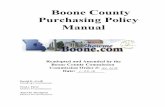 Boone County Purchasing Policy Manual