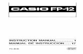 Casio FP-12 Printer User's Manual