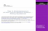 Tier 1 (Entrepreneur) of the Points Based System – Policy Guidance