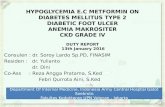 Hypoglycemia and ulcus and ck dduty report 13 jan 2016