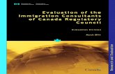 Evaluation of the Immigration Consultants of Canada Regulatory ...