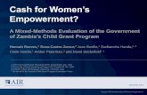 Cash for Women's Empowerment? A Mixed-Methods Evaluation of the Government of Zambia’s Child Grant Program
