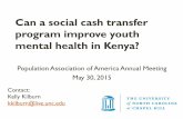 Can a social cash transfer program improve youth mental health in Kenya?