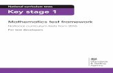 Key stage 1: mathematics test framework