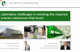 Laboratory challenges in meeting the required priority substances ...