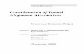 Consideration of Tunnel Alignment Alternatives
