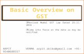 Basic overview on GST- Goods & Service Tax India