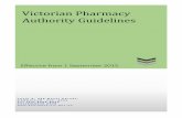 Victorian Pharmacy Authority Guidelines 2015 - PDF