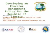 Developing an ed management policy for liberia