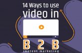 14 ways to use videos in B2B Content Marketing