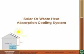 Solar Or Waste Heat Absorption Cooling System