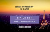 SiriusCon 2015 - closing session