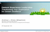 Content Experience Leadership: Transforming Your Organization for Content Excellence
