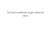 School contents page step by step