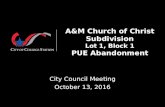 A&M Church of Christ Easement Abandonment