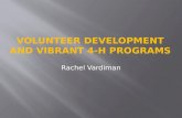 Volunteer development and vibrant 4-H programs presentation