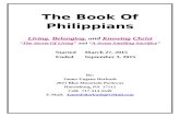 The Book Of Philippians:  Living, Belonging, and Knowing Christ