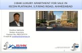 3 BHK apartment for sale in Iscon Platinum, Bopal Ahmedabad