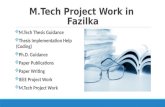 M.Tech Project Work in Fazilka
