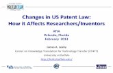 Changes in US Patent Law: How it Affects Researchers/Inventors