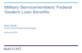 Military Servicemembers' Federal Student Loan Benefits