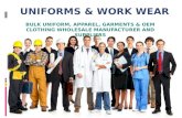Uniform And Workwear - Manufacturers, Suppliers and Wholesalers