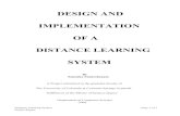 design and implementation of a distance learning system