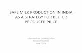 Safe milk production in India Kuldeep Sharma