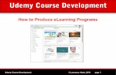 Udemy Online Course Development - Video Production and Course Promotion