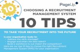 10 Tips to Choosing a Recruitment Management System