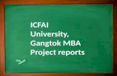ICFAI University, Gangtok MBA Project reports