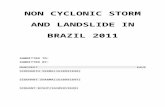 Non cyclonic storm and landslide in brazil 2011