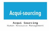 Acqui sourcing - Human Resource Management - Manu Melwin Joy