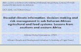 Decadal climate information, decision-making and risk management in sub-Saharan African agricultural and food systems