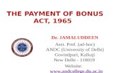 Payment of Bonus Act,1965 by Jamal