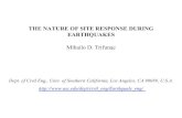 THE NATURE OF SITE RESPONSE DURING EARTHQUAKES ...