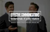 Effective Communications - Fundamentals of Public Relations