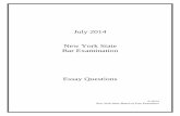 July 2014 New York State Bar Examination Essay Questions