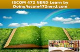 Iscom 472 nerd learn by doing iscom472nerd.com