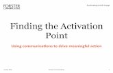Finding the Activation Point. Developing behaviour change campaigns conference, 14 July 2016