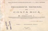 Geografía General de Costa Rica 1932