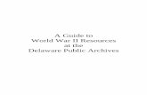A Guide to World War II Resources at the Delaware Public Archives