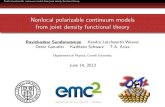 Nonlocal polarizable continuum models from joint density functional ...