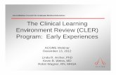 The Clinical Learning Environment Review (CLER) Program: Early ...