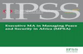 Executive MA in Managing Peace and Security in Africa (MPSA)